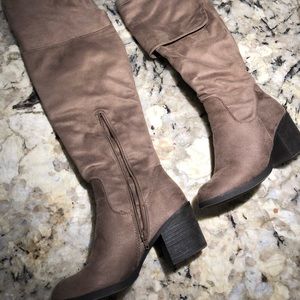 Bamboo over the knee boots